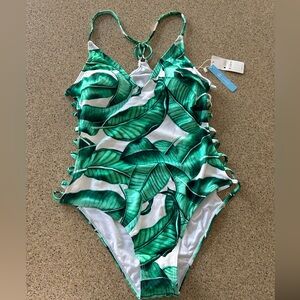Cupshe Green Tropical Leaf One-Piece Swimsuit